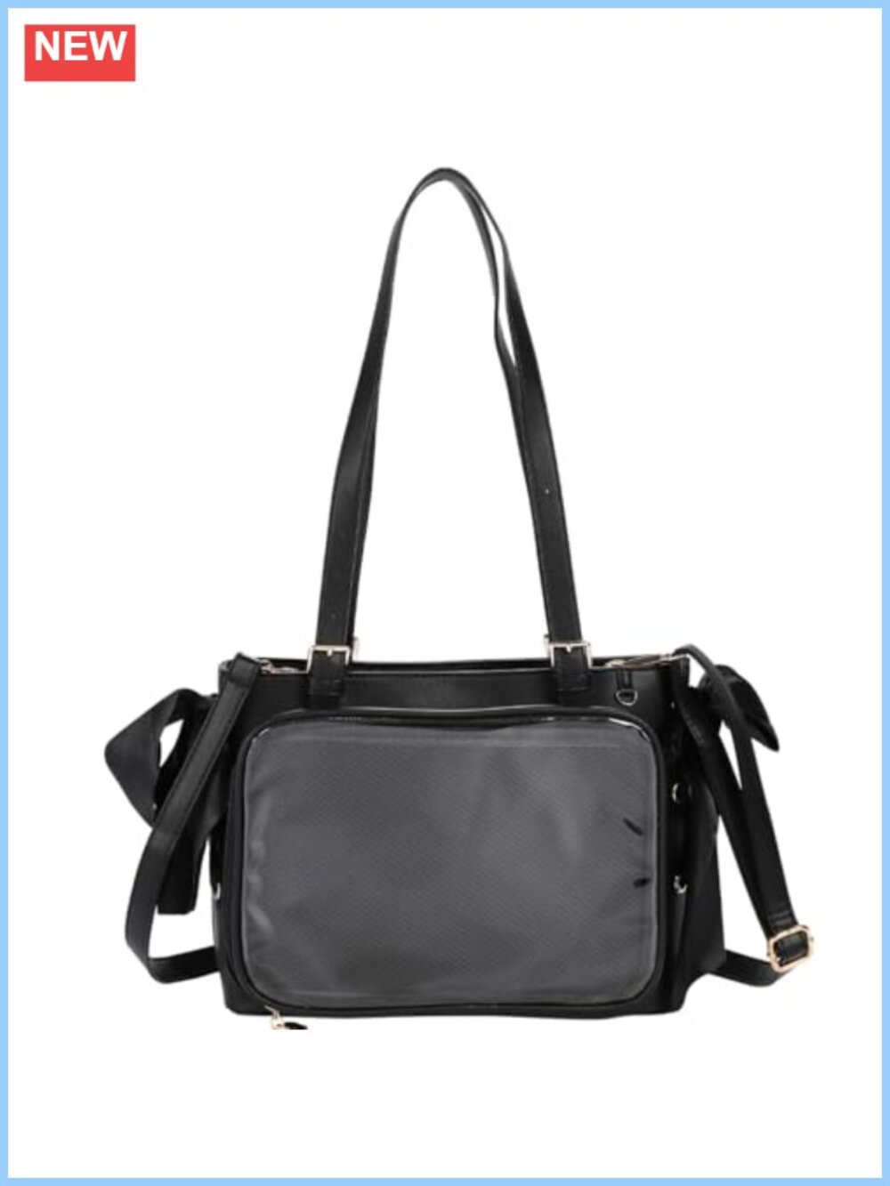 Ita Bag Crossbody Pin Display Kawaii Purse with Insert PU Leather PVC